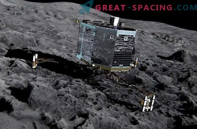 Vertaling van de landing van de Philae-module op het oppervlak van de komeet Churyumov-Gerasimenko