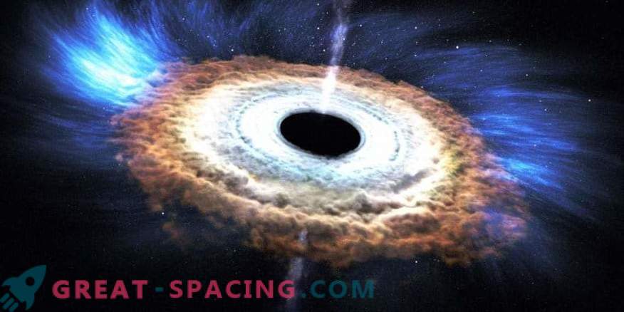 Een gigantisch zwart gat onthult zijn pareljuwelen.