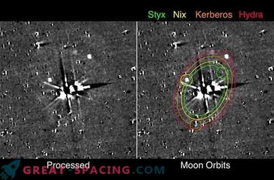 Onderzoeksmissie New Horizons kijken naar de hele maansfamilie van Pluto