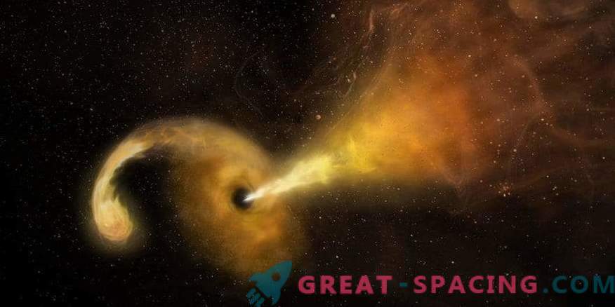 Een zwart gat vernietigt een ster