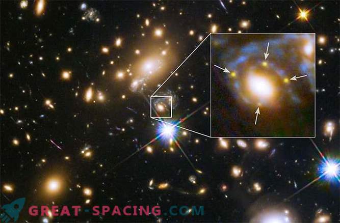 Hubble vertoonde vier reflecties van een oude supernova