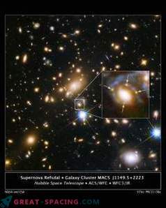 Hubble vertoonde vier reflecties van een oude supernova