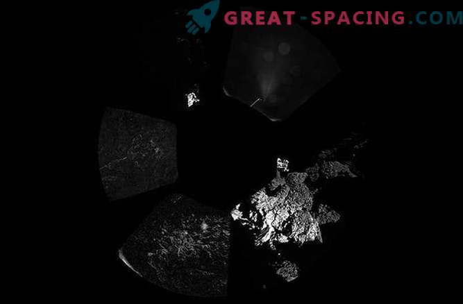 verkregen eerste foto's van komeet Churyumov-Gerasimenko uit Phil's landingsmodule