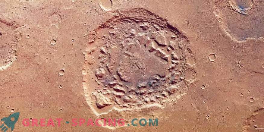 Nieuwe krater op Mars of een super vulkaan?