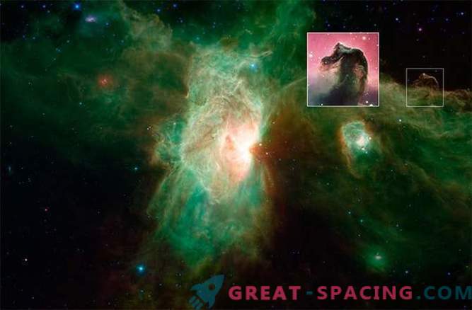 Nieuw beeld van de Vlamnevel, gemaakt door Spitzer telescoop