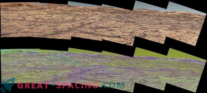 De Martian Ridge toont de kleurvaardigheden van de rover