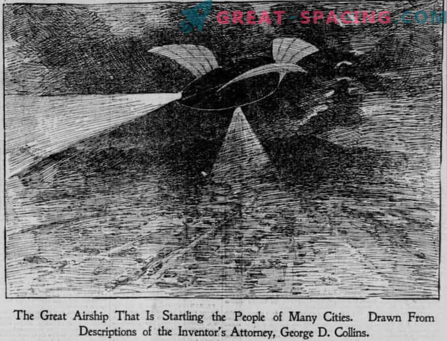 Mysterieus luchtschip of niet-geïdentificeerd object. Wat hebben de getuigen in 1896 beschreven