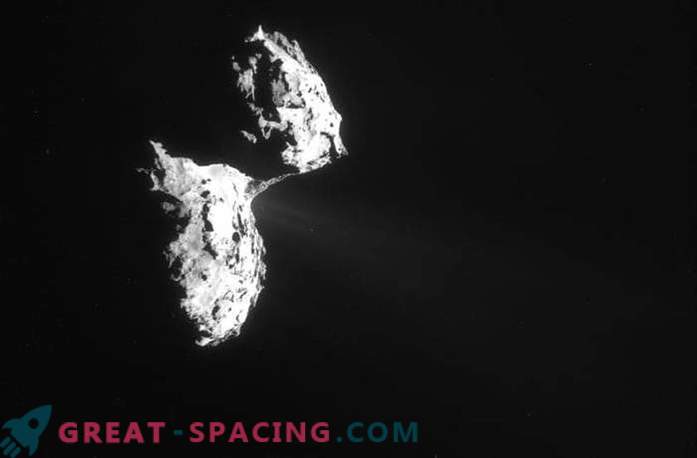 Rosetta vangt gasstromen op die ontsnappen uit een komeet