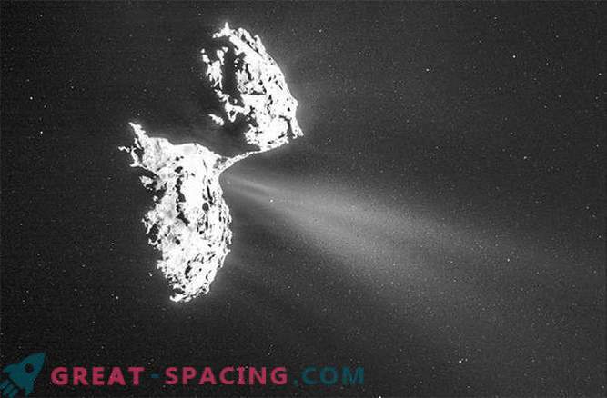 Rosetta vangt gasstromen op die ontsnappen uit een komeet