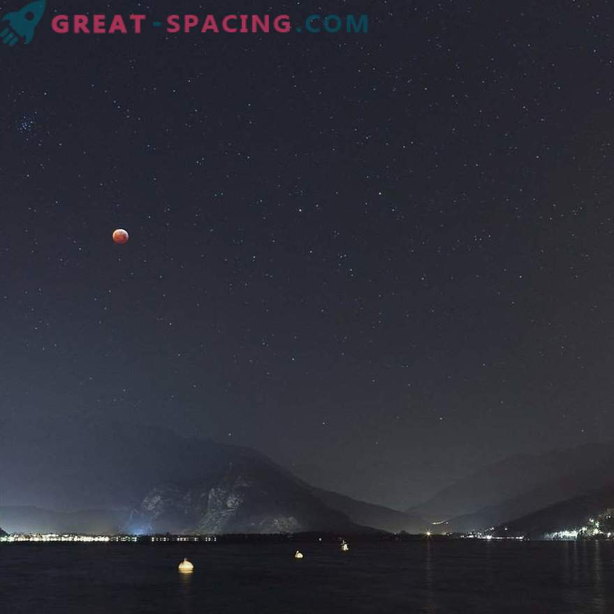 Maansverduistering over het Lago Maggiore