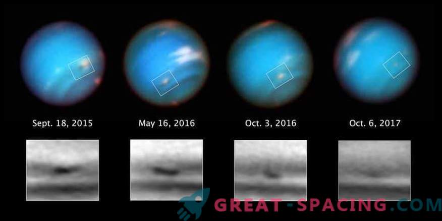 Hubble let op de vreemde storm van Neptune