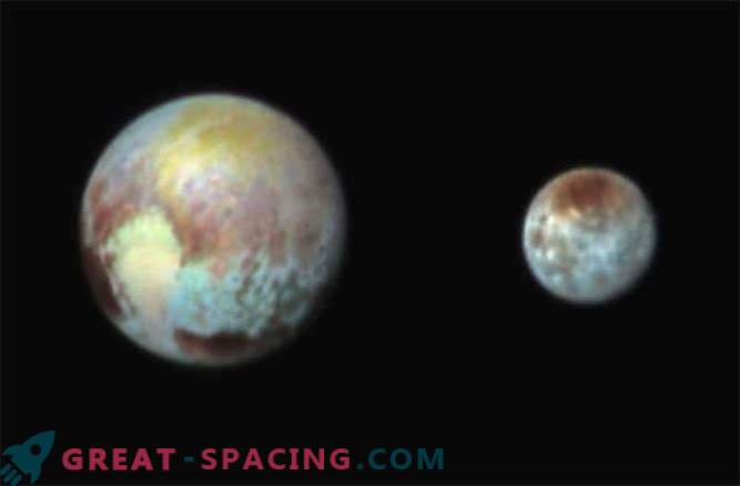 New Horizons maakte een kleurenfoto van Pluto en Charon