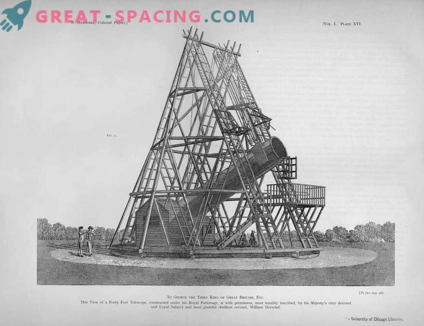 Hoe de gigantische telescoop van William Herschel er uitzag als