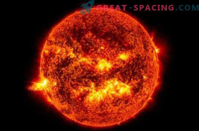 De zon kan in destructieve superflitsen breken