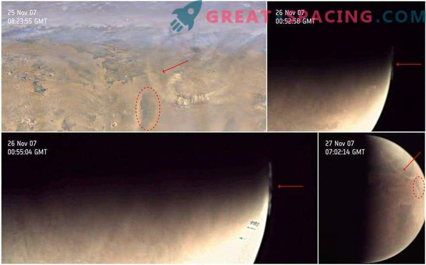 Mars-Express verkennen wolken op grote hoogte