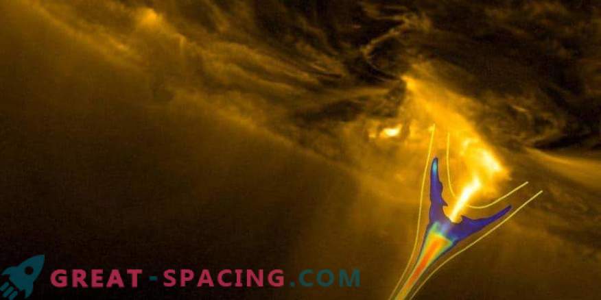 Magnetische veren verspreiden deeltjes op de zon