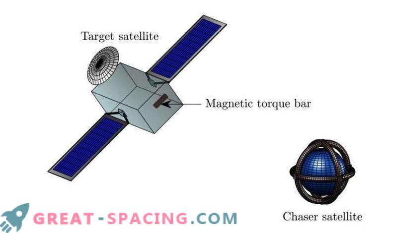 Magnetische sleepboot voor dode satellieten