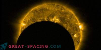 Vista desde el espacio: eclipse solar parcial