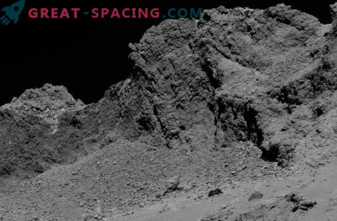 Rozetprobe maakt een gecontroleerd ongeval op zijn komeet