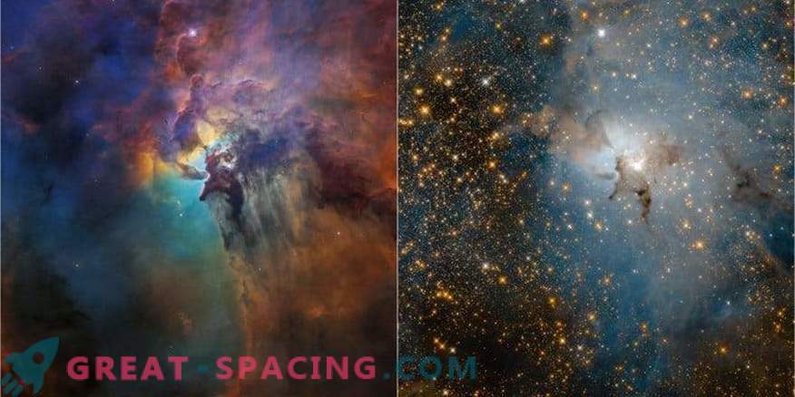 Twee Hubble-reviews van een sterrenkinderkamer