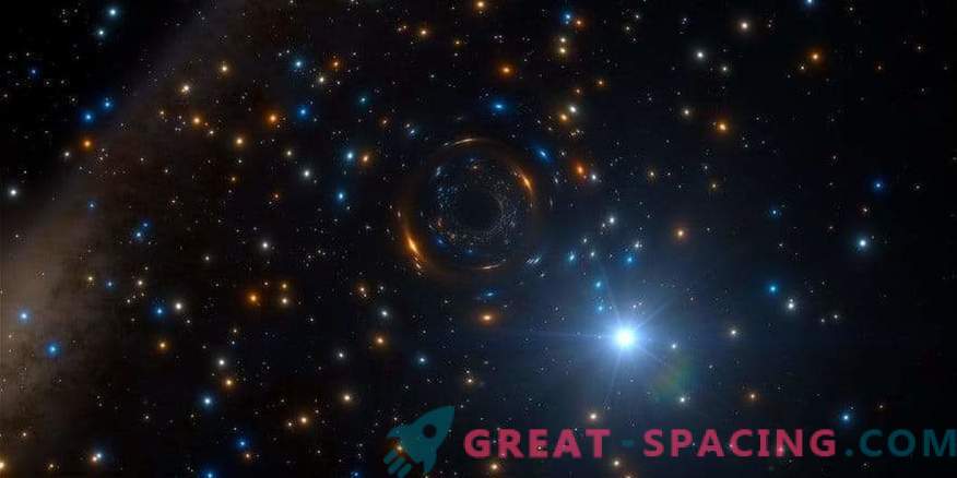 Een zwart gat verbergt zich in een grootschalige sterrencluster