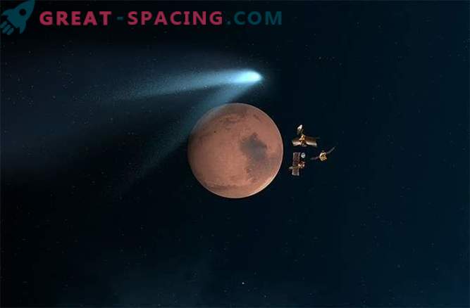 Mars-ruimtevaartuigen rapporteerden over hun nauwe ontmoeting met een komeet