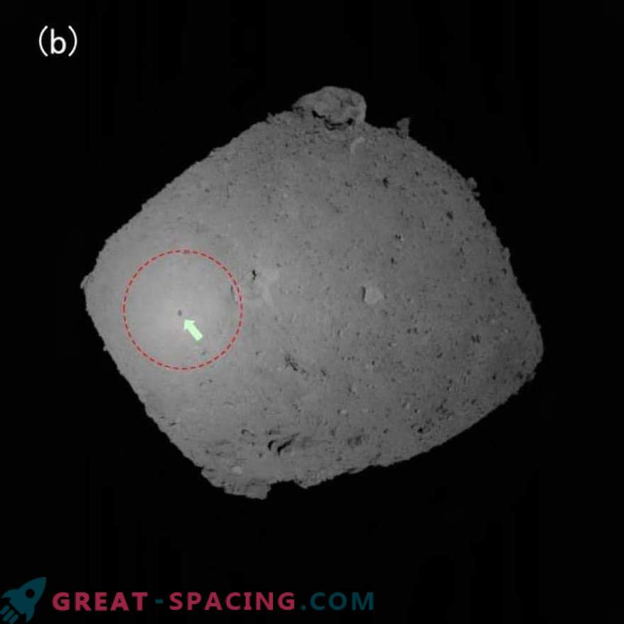 De schaduw van Hayabusa-2 werd genoteerd op de asteroïde van Ryugu