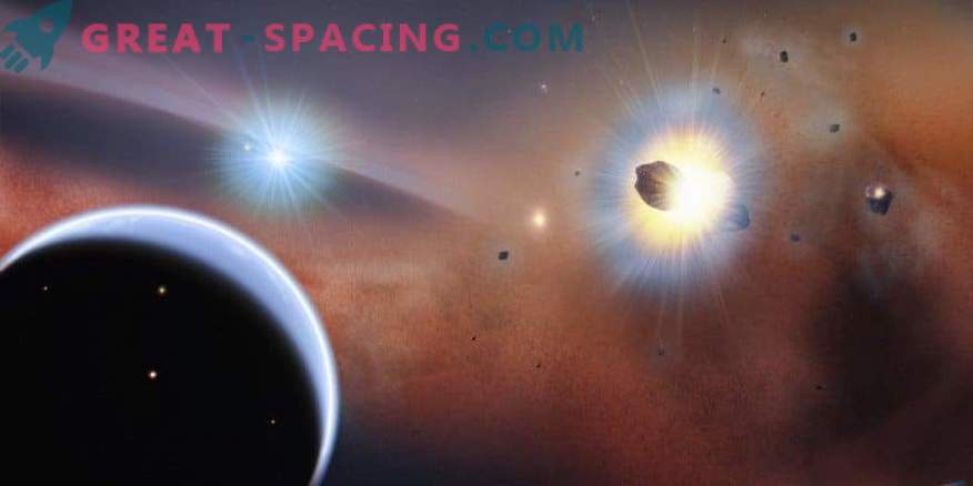 Botsingen van een komeetzwerm worden waargenomen in het aangrenzende zonnestelsel