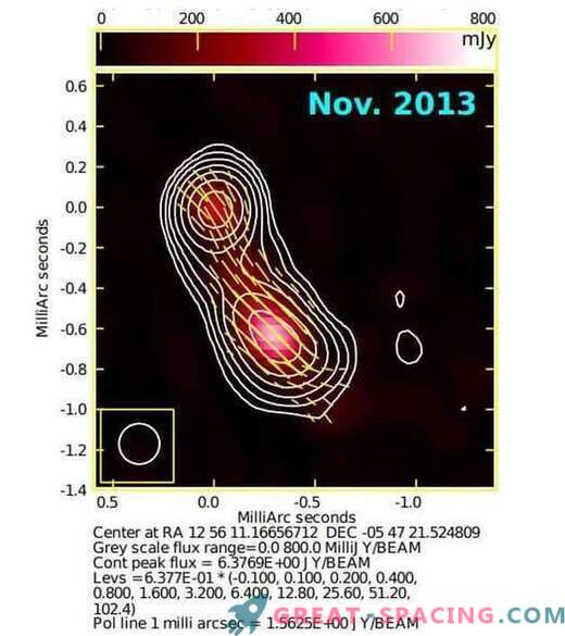 Gamma-ray gebieden gevonden in blazar 3C 279