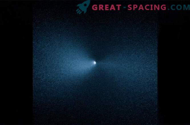 Hubble zag de rotatie van de komeet na zijn passage