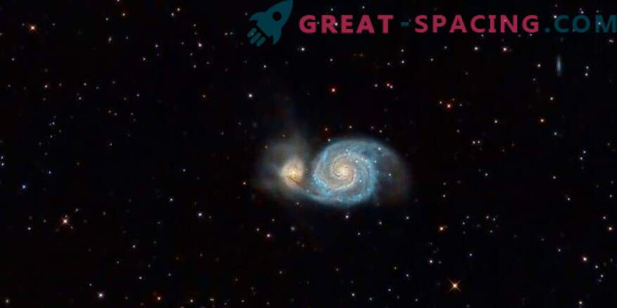 Een gigantische geïoniseerde wolk van waterstof werd gevonden in het Whirlpool-sterrenstelsel
